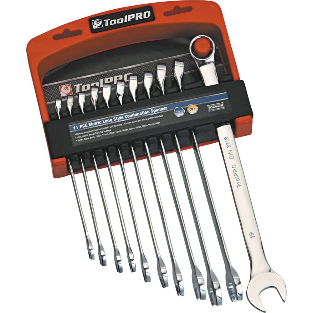 Local Kiwi Deals Mix Items Business & Industrial ToolPRO Spanner Set Extra Long Combination Metric 11 Piece
