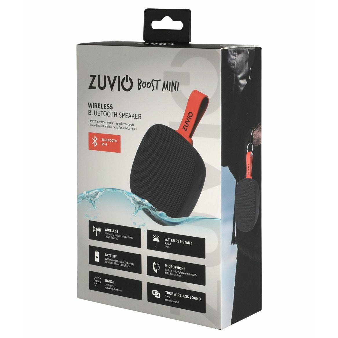 Local Kiwi Deals Mix Items Zuvio Mini Wireless Bluetooth Speaker Boost - Black